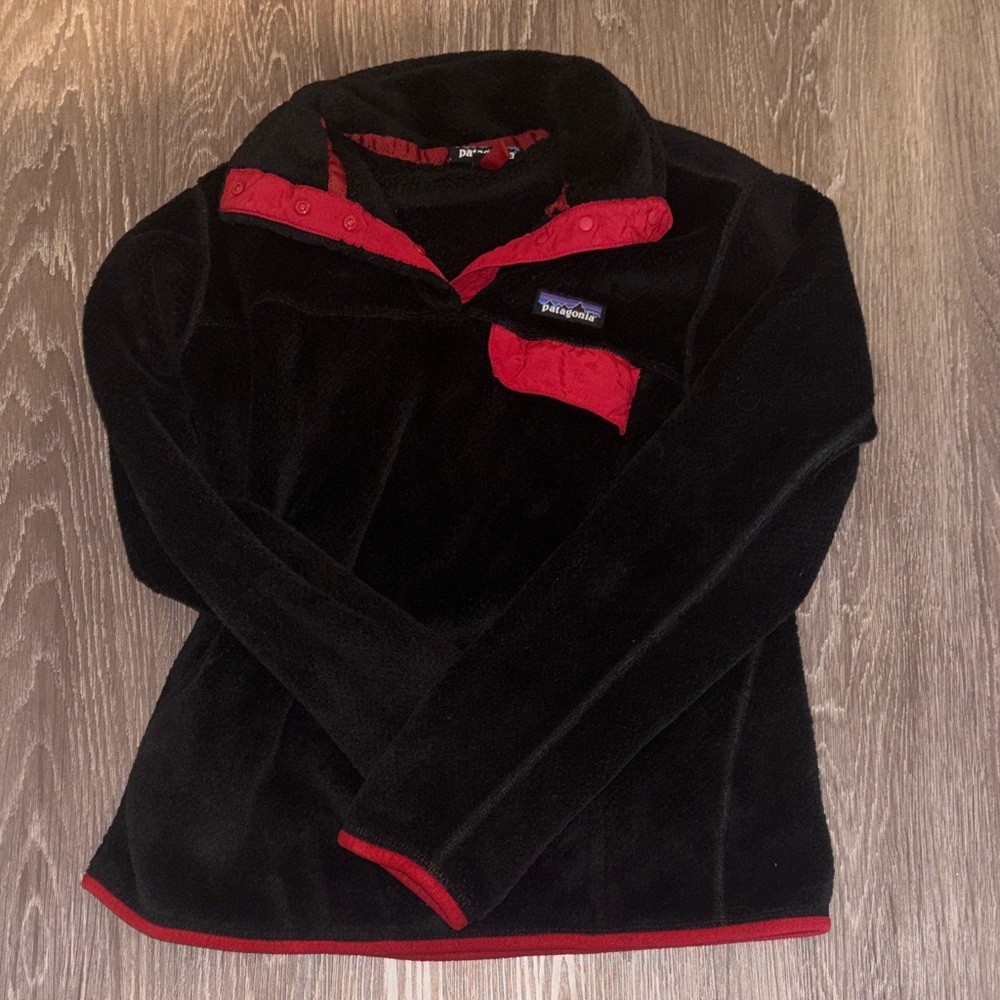 Patagonia Black Fleece with Red Trim